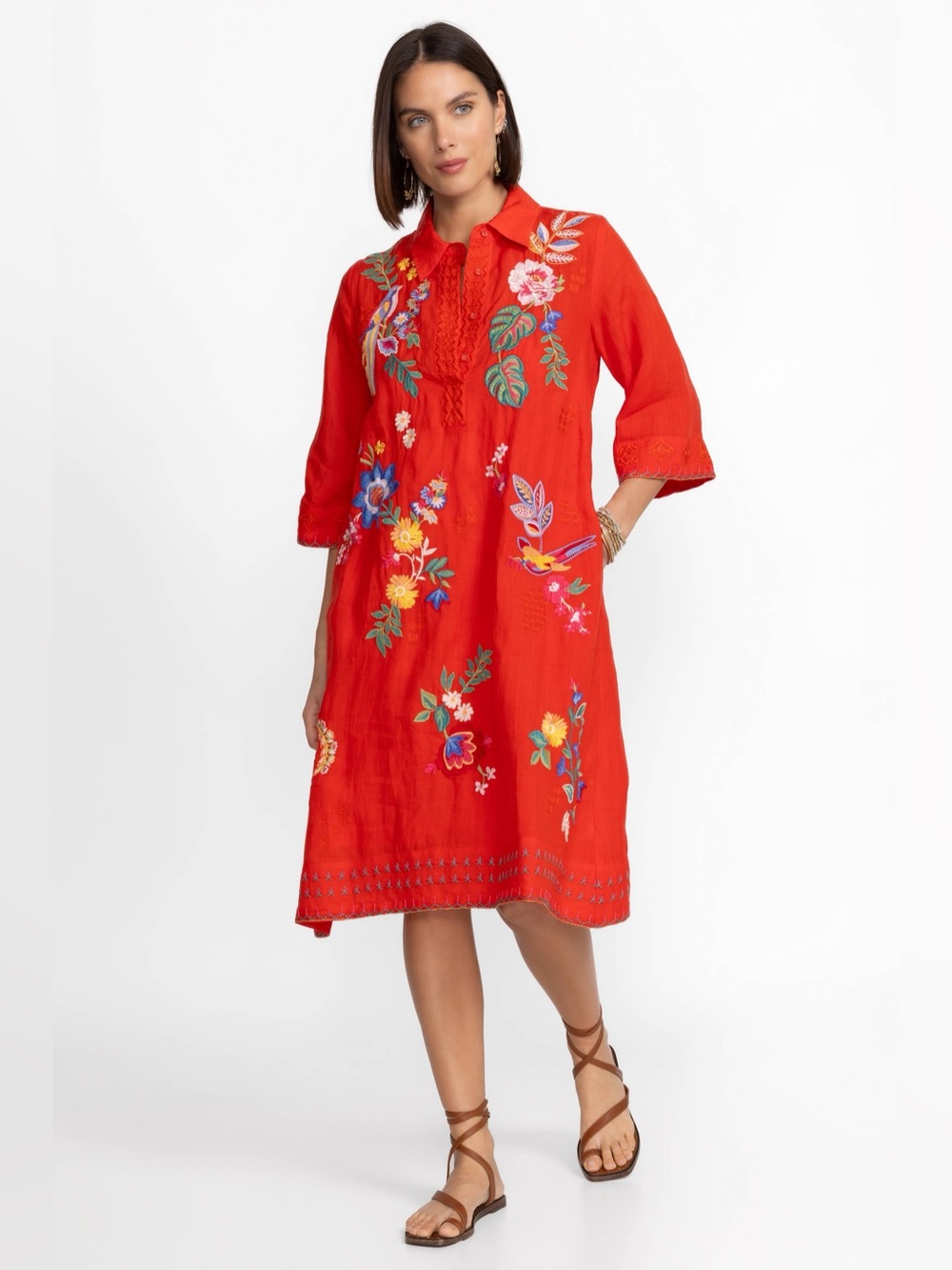 Johnny Was HENLEY KIMONO SLEEVE DRESS